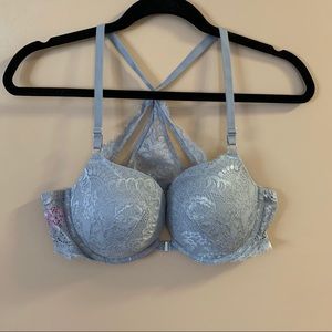 La senza silver front close push up bra